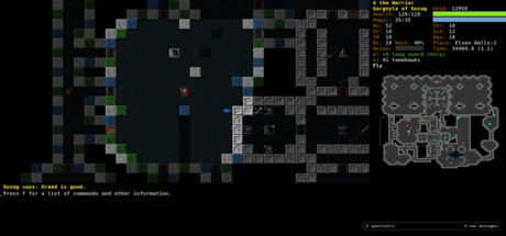 Dungeon Crawl Stone Soup DCSS tile-based dungeon gameplay screenshot